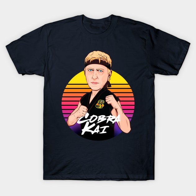 Retro Cobra Kai Johnny T-Shirt by portraiteam